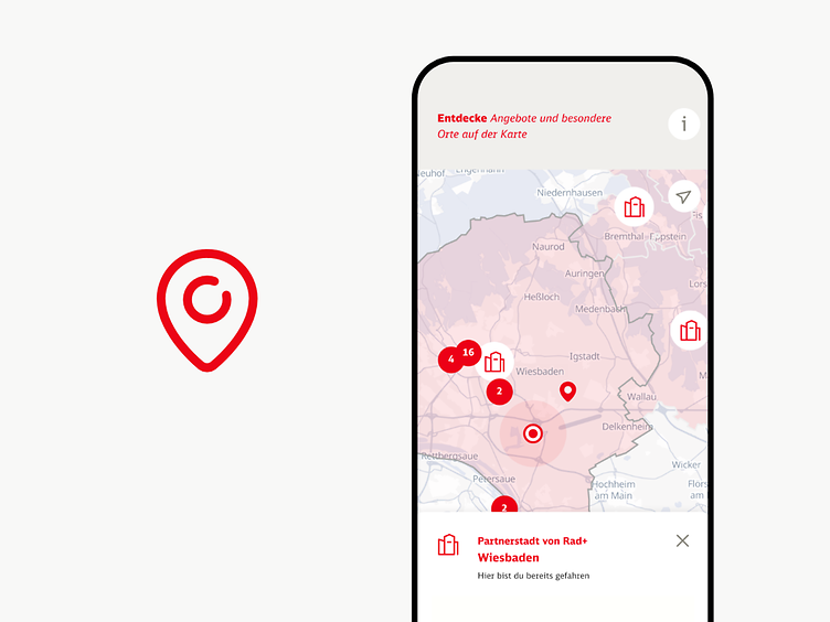 Neue Rad+ App: Gebiete