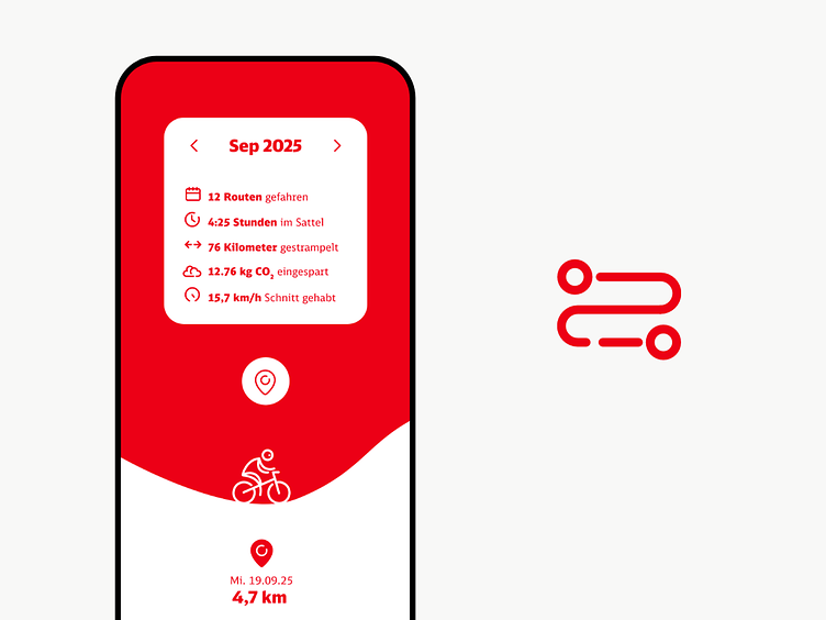 Neue Rad+ App: Statistiken